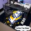 Custom Name Los Angeles Team Spirit Rug for Living Room, Game Rooms, Office, Bedroom, Floor Mat Playful Design, Fan Gifts Christmas Decor