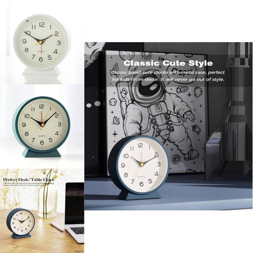 Modern Minimalist Childrens Table Clock With Night Light And Silent Alarm For Bedroom Decor