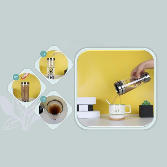 500 ml elektrische Shaker-Flasche, automatischer Mischbecher, langlebiger, vielseitiger Protein-Shaker-Becher für das Home-Office in der Schule