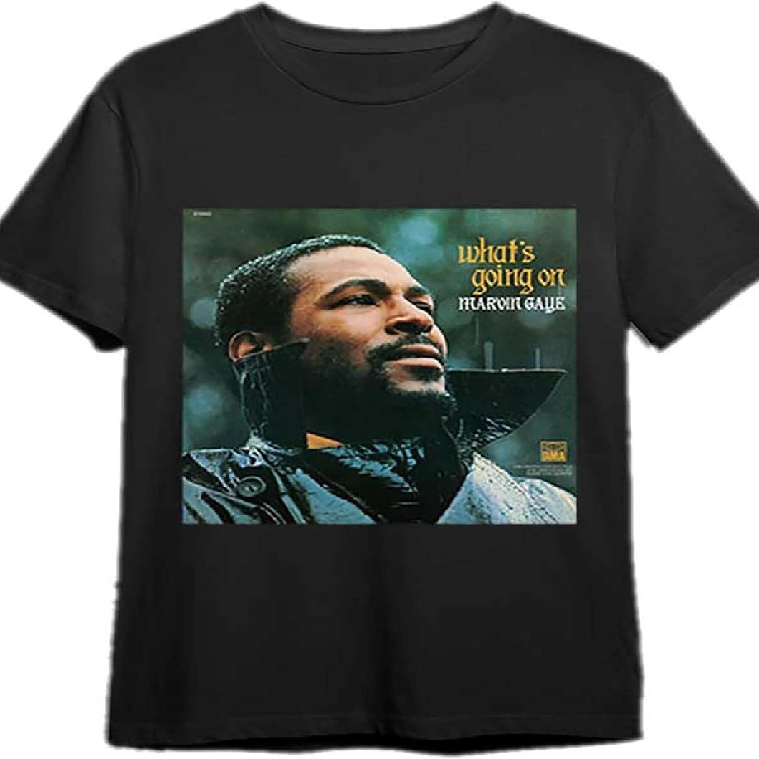 Men s Marvin Gaye What s Going On Graphic T-Shirt, Machine Washable, Casual Wear Tee _ Vintage Graphic Tee S