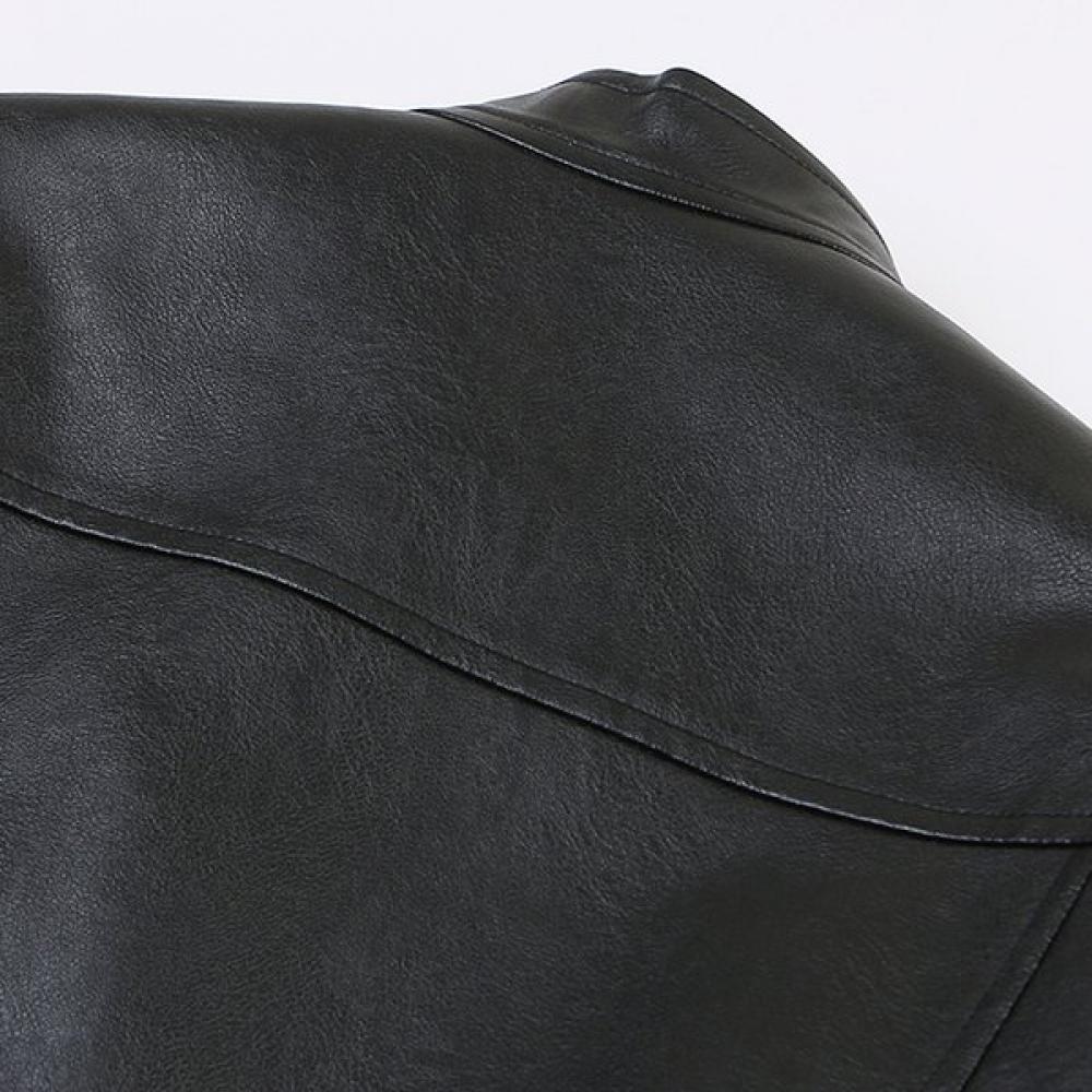 LAP Color Block Crop Rider Jacket Ar1lz260