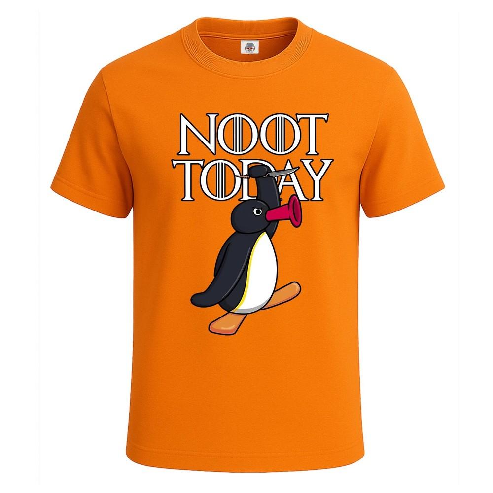 New noot today pingu funny penguin graphic mens tshirt gift party novelty top