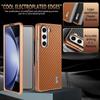 AZNS For Samsung Galaxy Z Fold6 5G Case Electroplating Carbon Fiber Texture PU+TPU Phone Cover