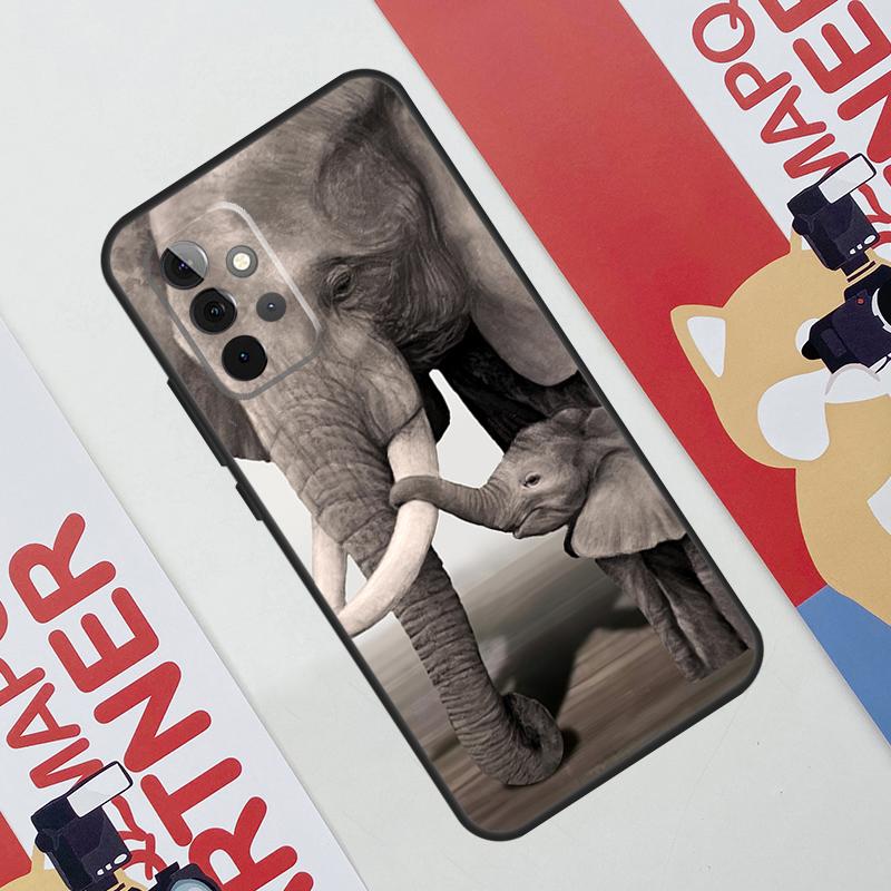 Elephant Baby Nature Phone Case For Samsung Galaxy A53 A33 A23 A13 A52 A32 A22 A12 A51 A71 A14 A24 A34 A54 A21S