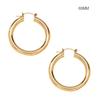 Diameter 6cm Circle Hoops Daily-Wear Smooth Statement Earrings Hanging Pendant Women Jewelry Wedding Jewelry Accessory