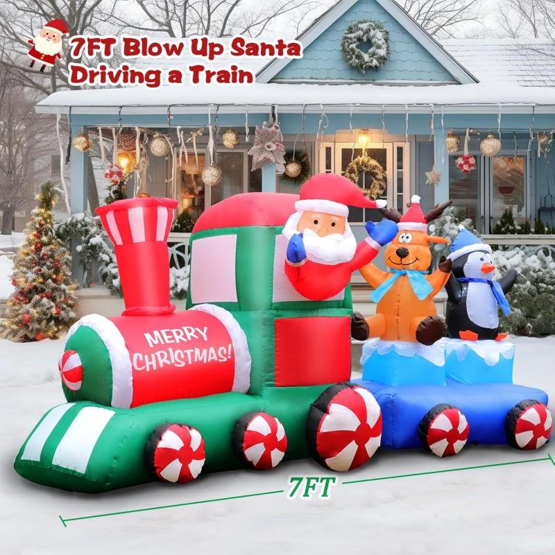 Inflatable Toys Christmas Decorations Built-in LED Lights Model Party New Year Xmas Outdoor Garden Props Holiday Decor Ornaments