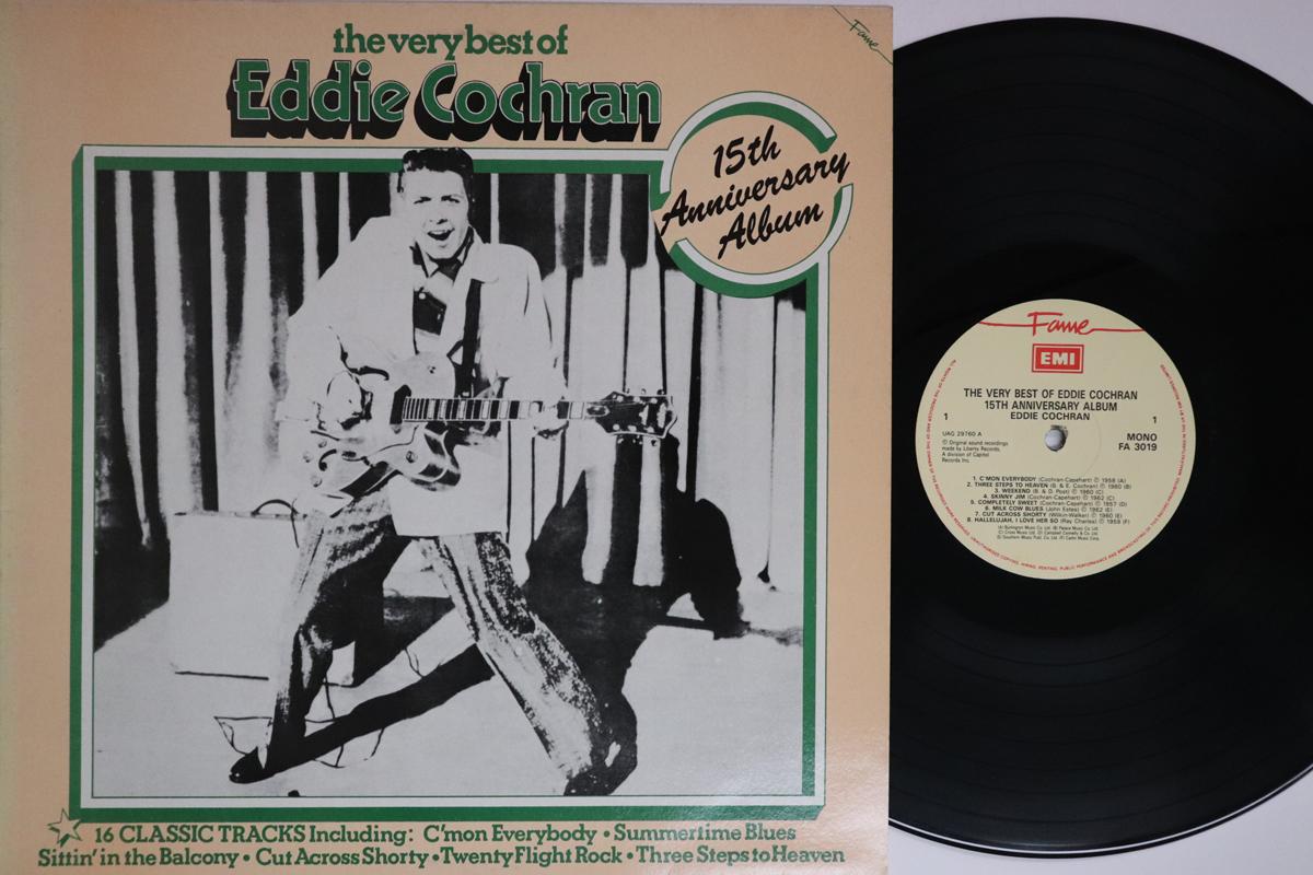 LP Record EDDIE COCHRAN Very Best Of Eddie Cochran FA3019 FAME 1989 UK Rock Used