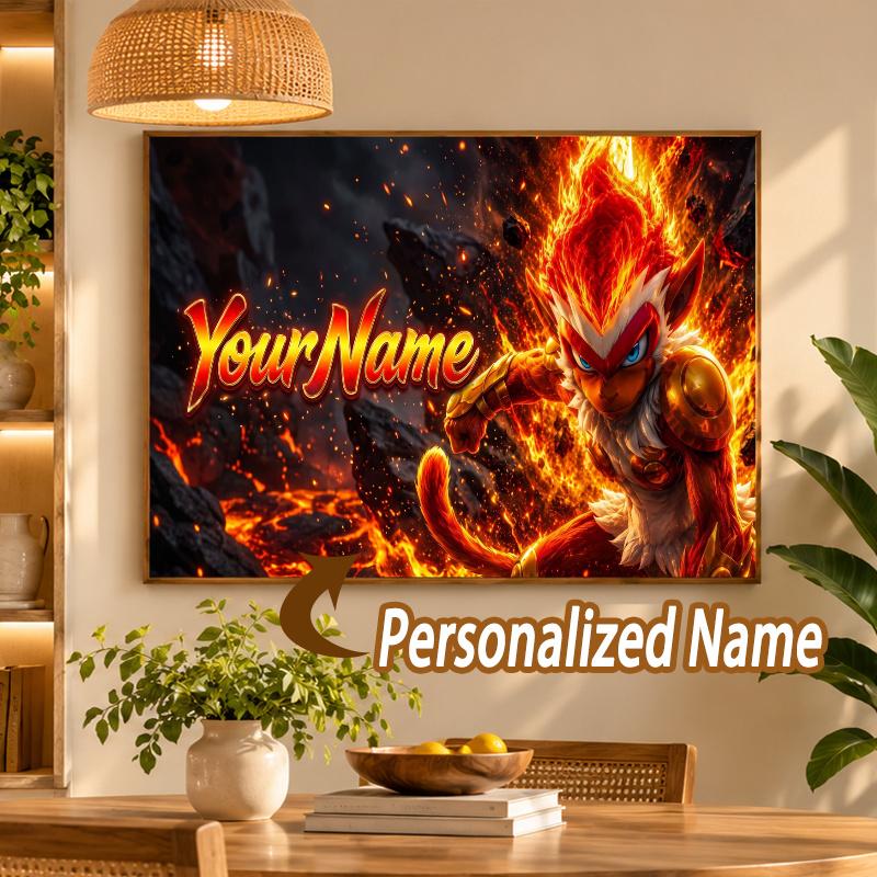 Zoroark Custom Name Diamond Painting Personalized 5D Full Drill DIY Diamond Art Home Decor