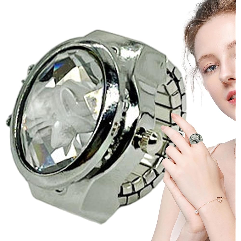 Creative Movement Adjustable Ring Watch for Women and Men, Stacking Design, Unique Style