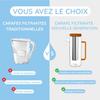 Carafe Filtrante en Verre 1.5L - + 1 recharge charbon actif végétal