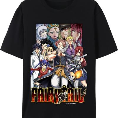 Fairy Anime Tail Cotton Short Sleeve T-Shirt,Japanese Anime Shirt