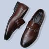 High Quality Men's Genuine Leather Korean Pointed Formal Leather Shoes Fashionable New Men's Comfortable and Non Slip Loafers