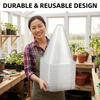 5/10/30/50/100 pz Campane da Giardino Riutilizzabili Trasparenti, Coperture a Campana in Plastica per Piantine e Protezione Serra