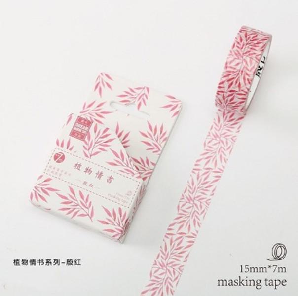 Beautiful Wash Tape Flower Plant Japanese Masking Adhesive Tape Decors Scrap Booking Sticker Label