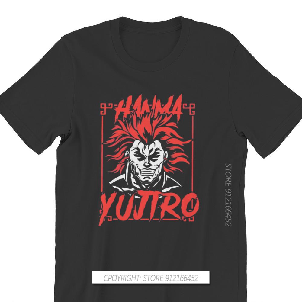 Red Badass Fashion TShirts Grappler Baki Hanma Yujiro Dou Manga Men Style Fabric Streetwear T Shirt O Neck Oversize