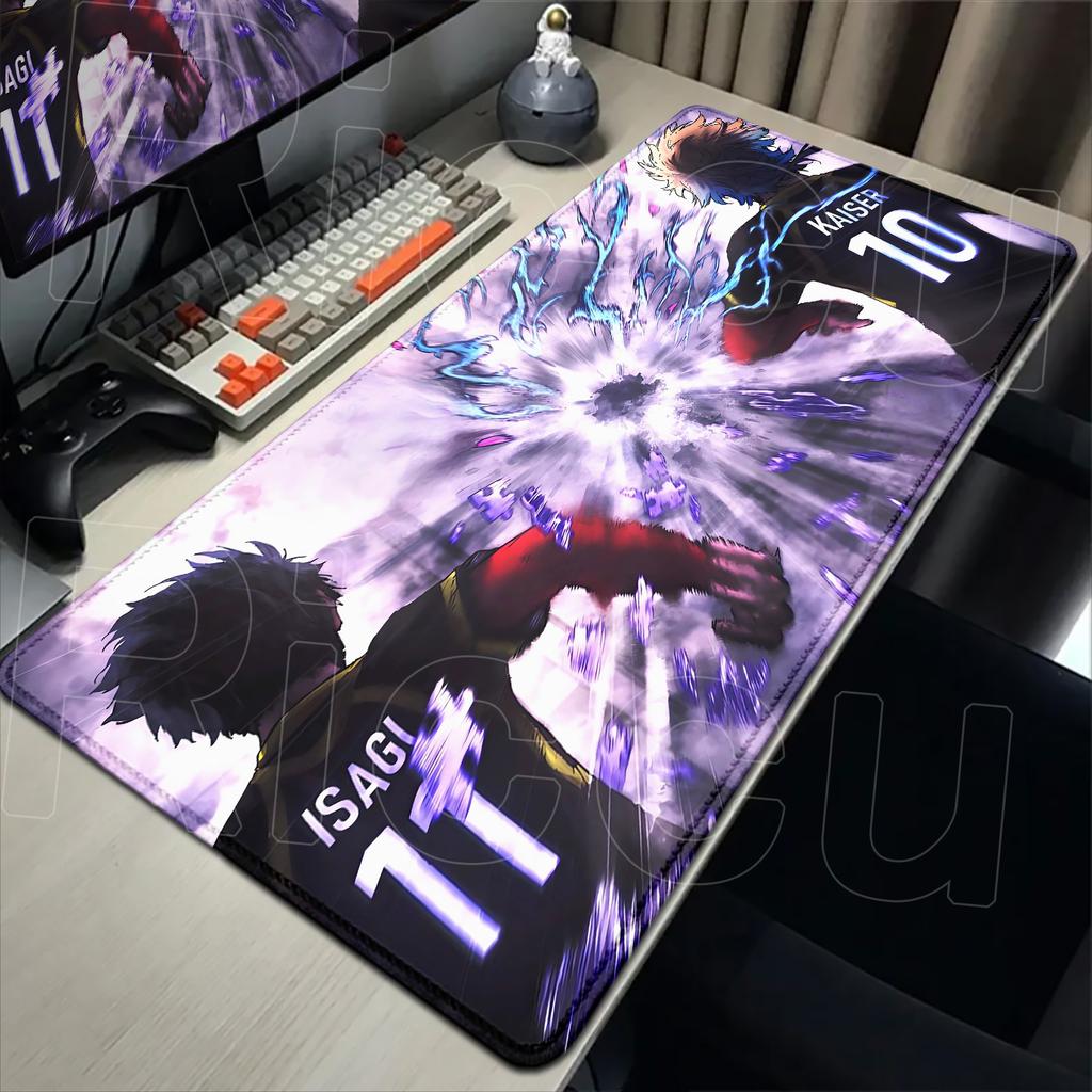 Hot Anime Blue Lock Mousepad HD Printing Computer Gamers Locking Edge Non-slip Rubber Mouse Pad XXL 90x40cm Keyboard PC Desk Pad