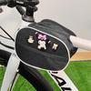 Cartoon Capybara Top Tube Bike Bag - Cute, High-Quality Front Beam Bag for Road/Mountain Bikes, Phone Storage Included