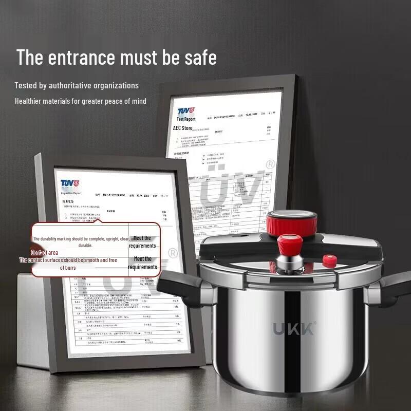 UKK Explosion-Proof 304 Stainless Steel Pressure Cooker
