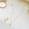 2Pcs Bohemian Shell Starfish Pendant Necklace For Women Conch Seashell Gold Color Metal Chain Choker Summer Beach Party Jewelry