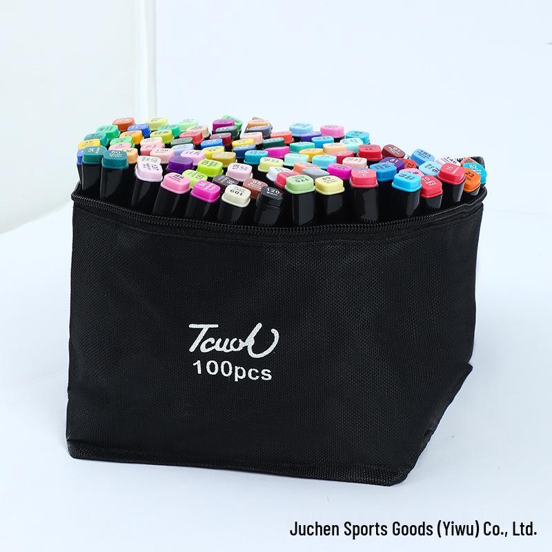 48-Color Dual Tip Alcohol-Based Marker Set for Kids, Quick-Drying Art Pens