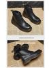 Classic Retro British Style 1460 Martin Boots - Flat Six-Hole Genuine Leather Motorcycle Short Boots with Thick Soles.
