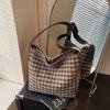 Autumn and Winter Fashion Plaid Tote Bag Women's New High-end Sense Large-capacity Shoulder Bag Commuter Bag