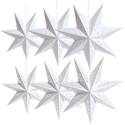 30-75cm Hollow Star Hanging Pendant Eid Mubarak Christmas Ramadan Decoration 2025 Islamic Muslim Party Decor Ramadan Kareem Gift
