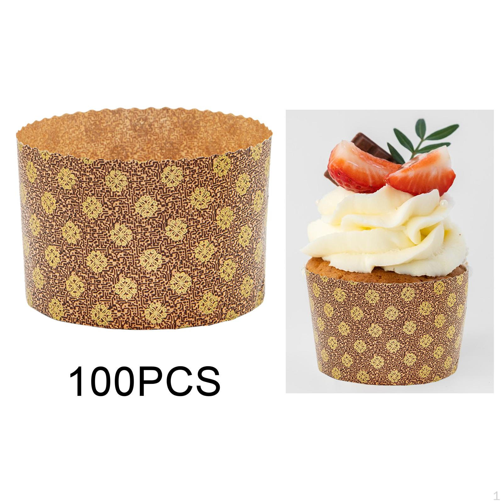 

100 штук формочек для выпечки кексов и маффинов для праздников 9cmx8.5cm_C