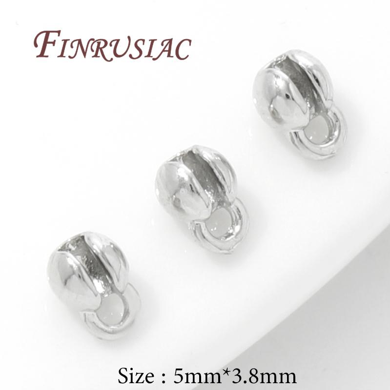 10-20Pcs/Lot Crimp Beads For Jewelry 18K Gold Plated End Caps For Jewelry ,Bead Tip Ball Chain Connectors Bracelets Accessories