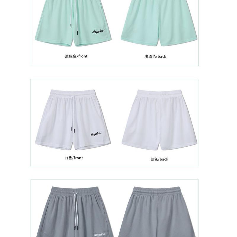 Pantaloni della tuta da basket Quarter Uomo Ricamo Casual Tendenza Retro Pantaloncini Color Caramella Donna Fitness