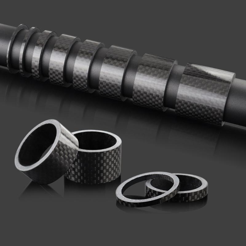 MTB Road Bike Bicycles Carbon Fiber Headset Fork Spacers Road Bike Handlebar Stem Washer Rings Front Fork Bicycles Part