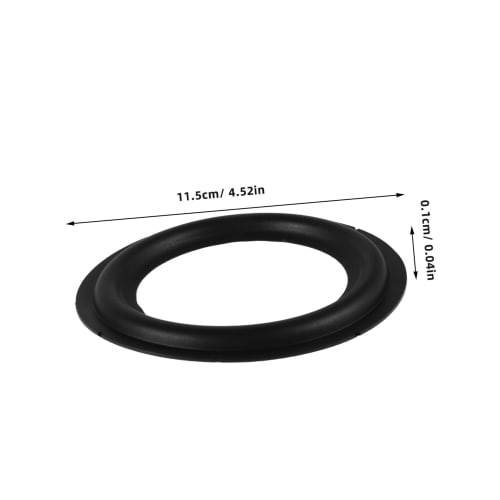 Alasum Rubber Speaker Edge Rings, 4.5-inch, Set of 5. Precision-engineered for Speaker Repair. Durable and Resilient Material for Surround Sound In Mu