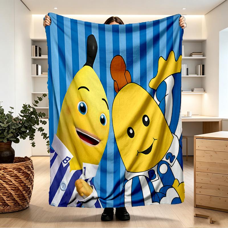 Bananas in Pyjamas Print Blanket - Soft & Comfortable, for Bedroom, Travel, Sofa, Home Decoration - Birthday Christmas Gift for Friend