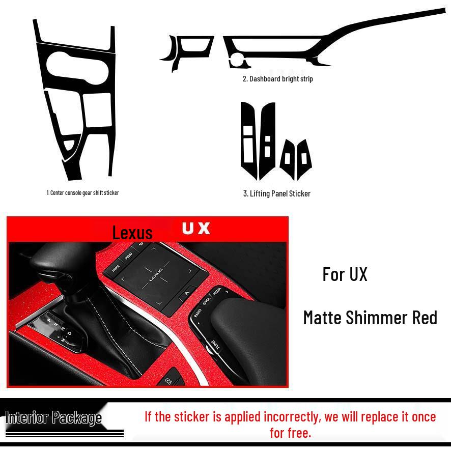 Starry Sky Carbon Fiber Console Sticker for 19-20 Lexus UX Interior Gear Shift Modification