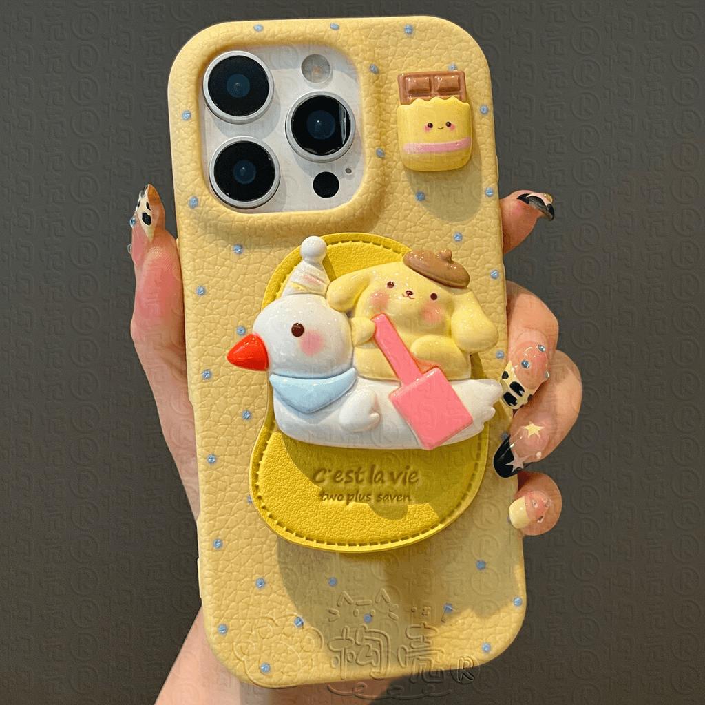 Pudding Dog Potato Stand Applicable To Apple 16 Promax Mobile Case IPhone 15pm New Model 14pro 13