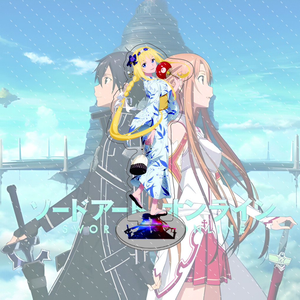 Anime Sword Art Online 15cm Acryl-Ständer Modell Action Schreibtischdekoration Sammlergeschenk