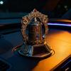 Solar Powered Tibetan Prayer Wheel Solar Buddhas Scriptures Prayer Wheel Car Ornament for Relaxation,Meditations,Blessing