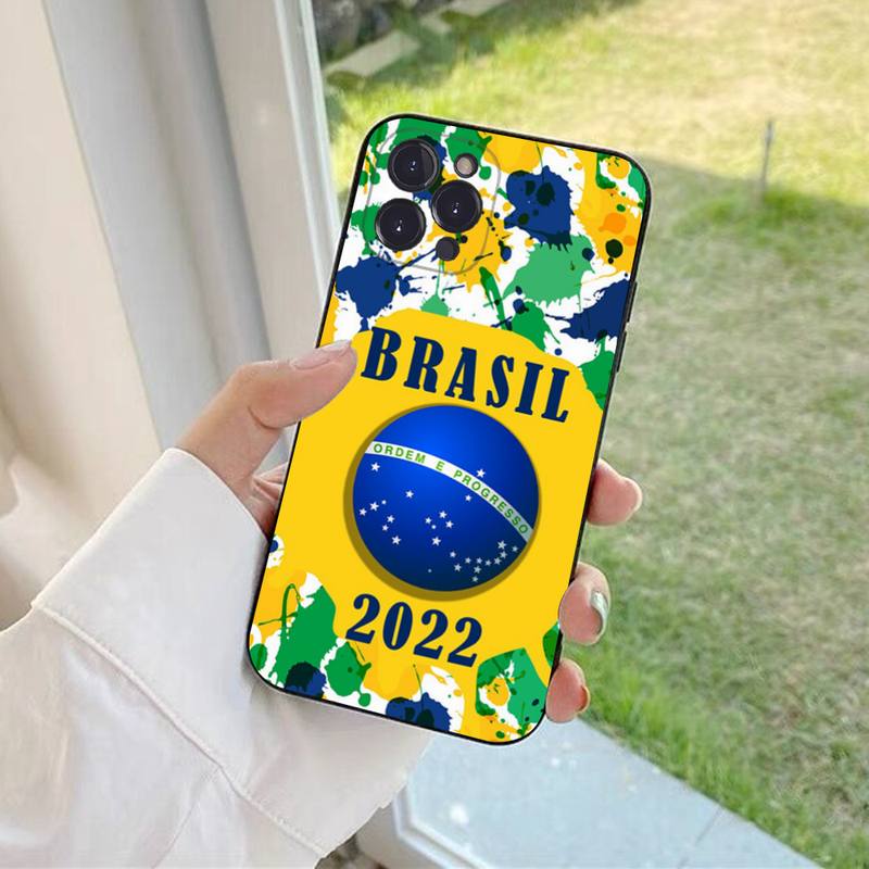 Brasil flagg Brasilien Flagge  Telefondeksel For iPhone 13 Pro MAX 14 11 12 Mini X XS XR 6 7 8 Plus SE 2020 Mykt TPU-deksel