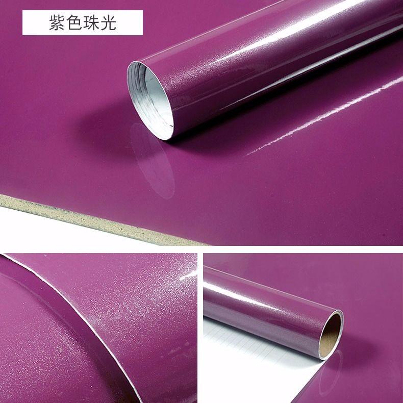 60m PVC Waterproof Solid Self Adhesive Wallpaper for Furniture Peel and Stick Kitchen Vinyl Cabinet Room Decor Wall Stickers DIY
