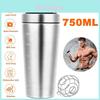 Prémiový proteinový šejkr z nerezové oceli 304 s velkorysým objemem na smoothie