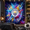 Arazzo da Appendere alla Parete Stampa Manchester City Tessuto per Soggiorno Camera da Letto Decorazione per la Casa
