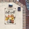 Metal Wall Art Sunflower Pumpkin Fall Sign Home Decor 20x30cm