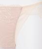 Peach John Nice Body Floating Pink Sizes Smooth to the Stretchy Fit Thong, Flower, Beige, M/L, T-Back Lace, Sheer, Touch,
