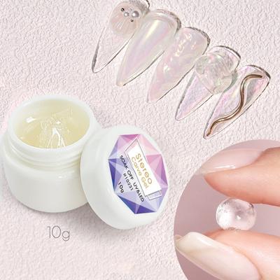 10 g transparentes Stereo-Carve-Gel, PVC, weiches, festes Gel, UV- und LED-Gel einweichen, in verschiedene Formen kneten
