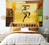 African Tapestry Indigenous People Theme Traditional Turban and Dress Tapestry Wall Hanging for Bedroom Living Room Dorm Decor