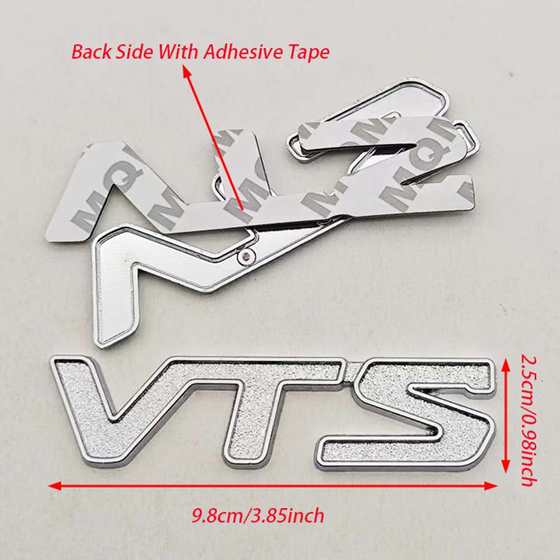 3D Metal Red Silver Color Car Sticker Logo V T S VTS Badge Emblem Sticker For Citroen C2 C3 C4 Quatre Saxo Xsara Jimny VTR