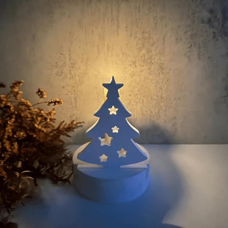 New Pemegang Lilin Sisipan Pokok Krismas Acuan Silikon Pemegang Lilin Tealight Pokok Bintang Acuan Plaster Acuan Hiasan Hiasan