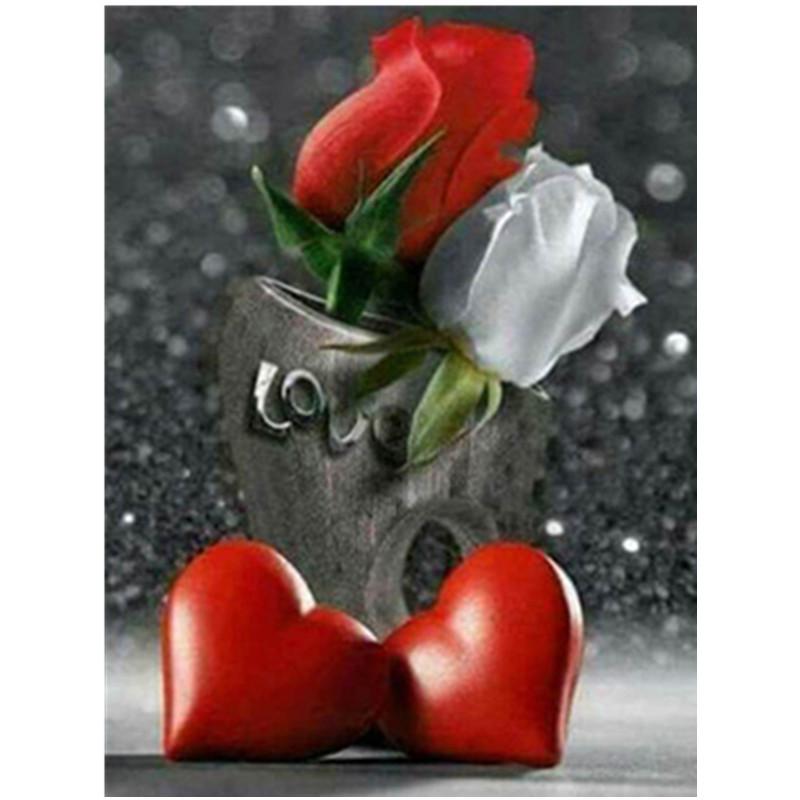 Pictură cu diamant DIY 5D, peisaj cu flori frumoase, broderie cu diamante, kit cu punct de cruce, mozaic cu strasuri, decor pentru acasă