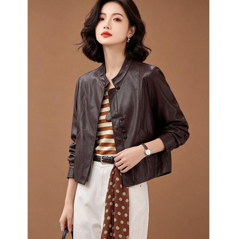 EST+II Women's Retro Casual Stand-Collar Short Jacket