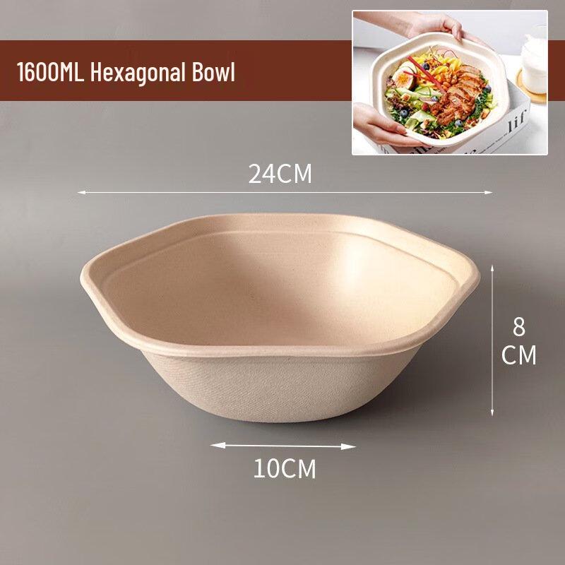 ZISIZ Hexagonal Takeout Salad Containers